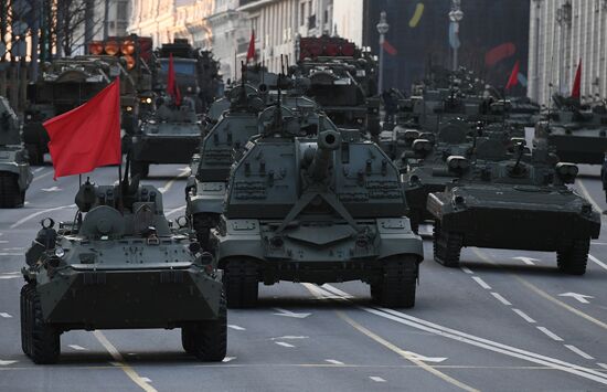 Russia WWII Victory Parade Rehearsal