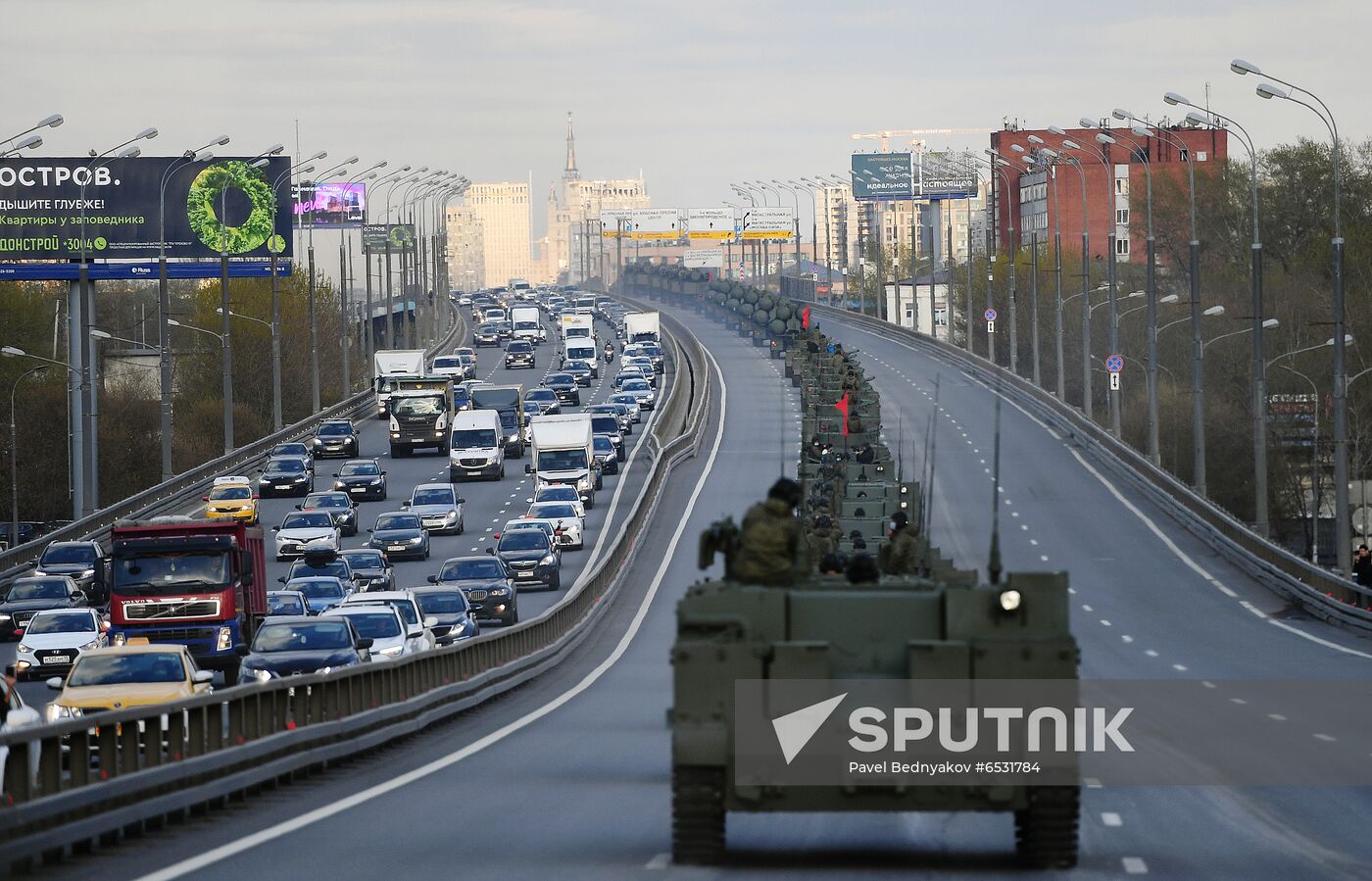 Russia WWII Victory Parade Rehearsal