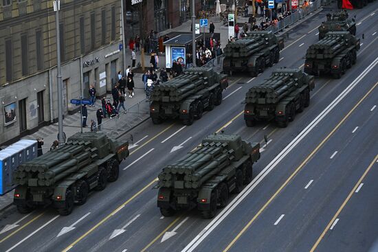 Russia WWII Victory Parade Rehearsal