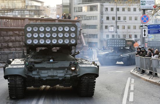 Russia WWII Victory Parade Rehearsal