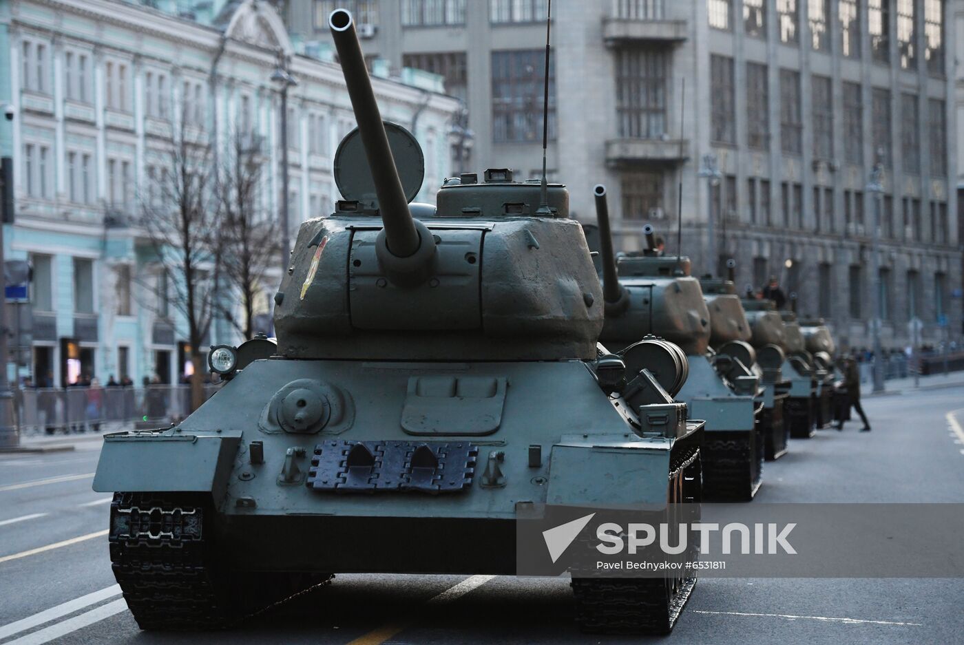 Russia WWII Victory Parade Rehearsal