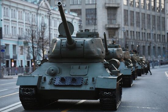 Russia WWII Victory Parade Rehearsal