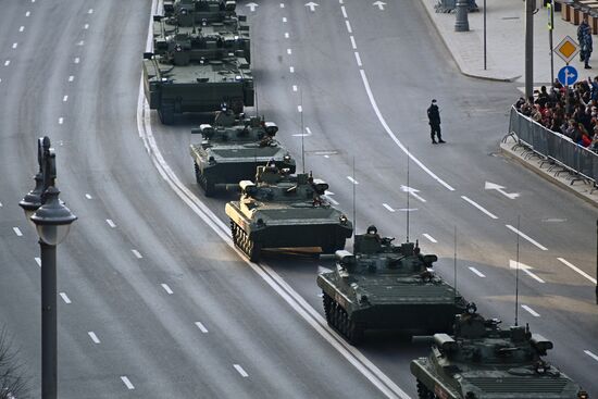 Russia WWII Victory Parade Rehearsal