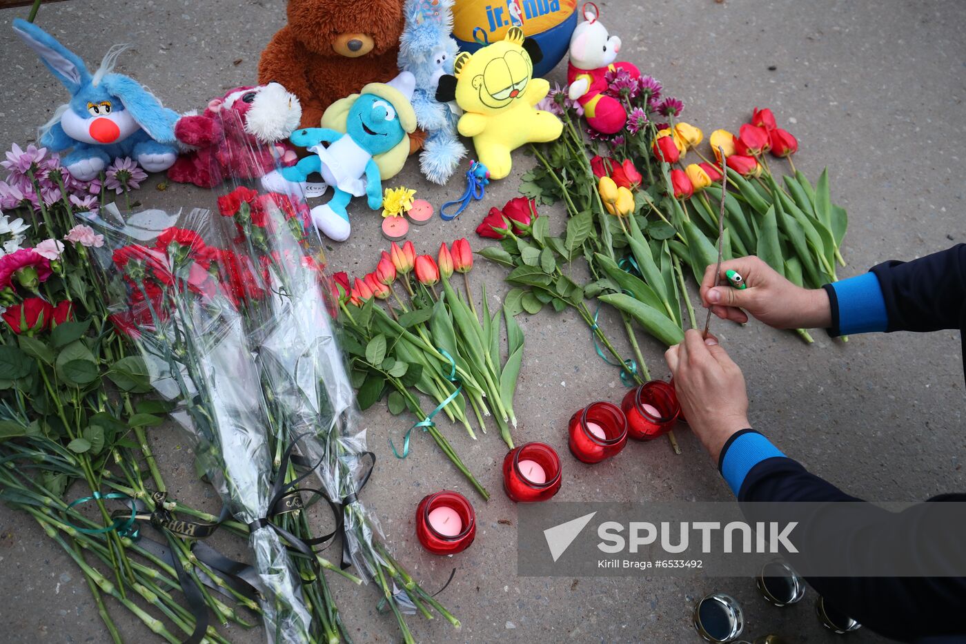 Russia Road Accident Mourning