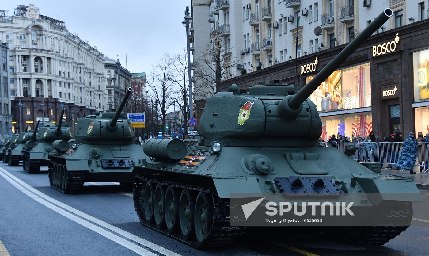 Russia WWII Victory Parade Rehearsal