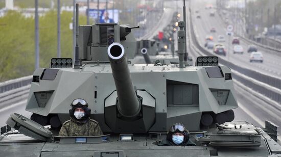 Russia WWII Victory Parade Rehearsal