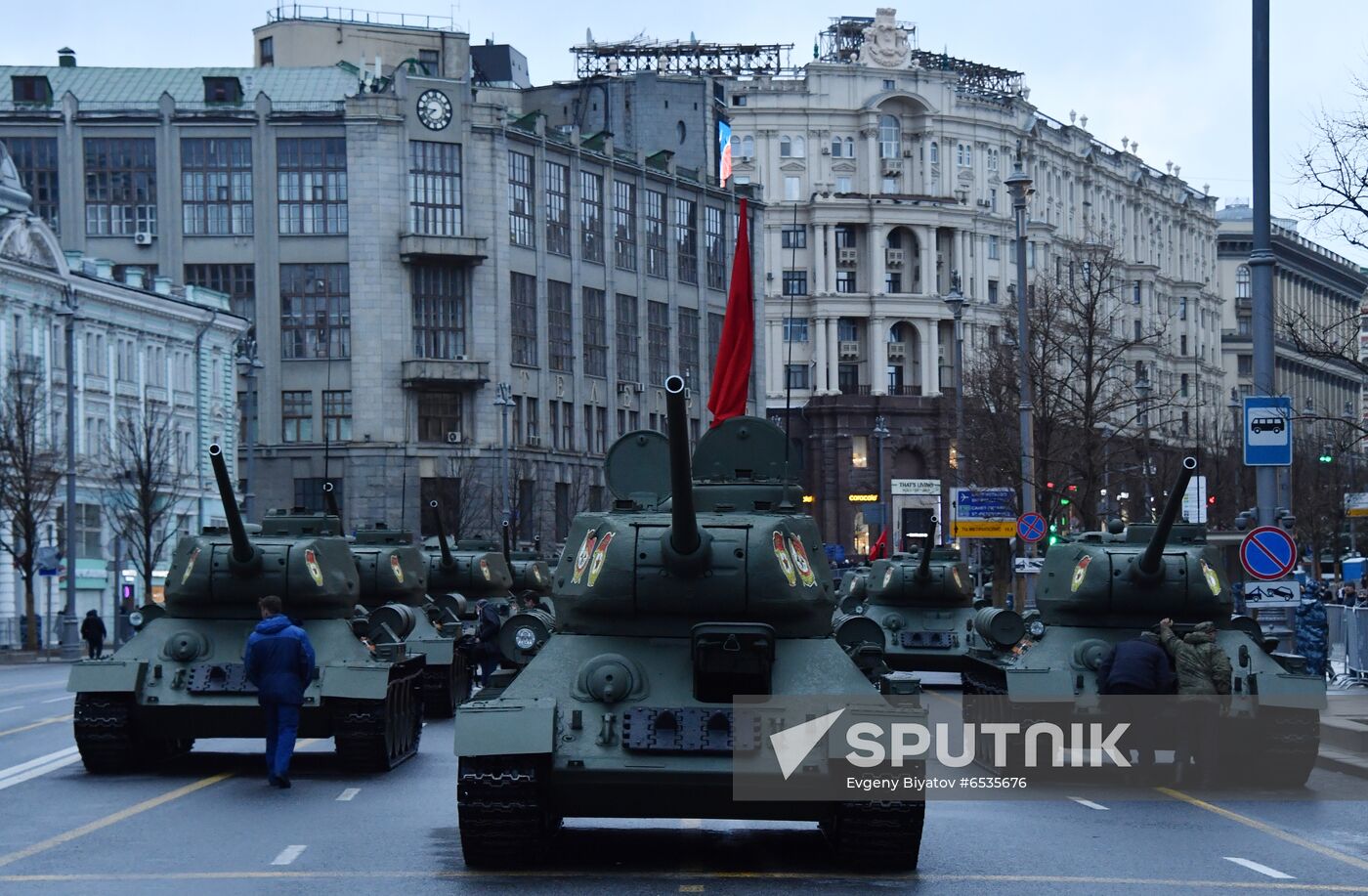 Russia WWII Victory Parade Rehearsal