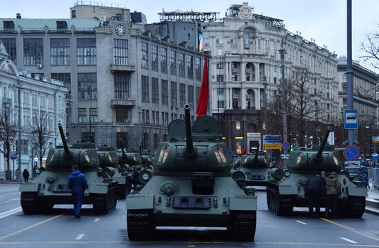 Russia WWII Victory Parade Rehearsal