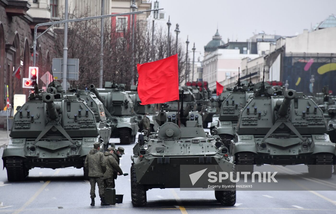 Russia WWII Victory Parade Rehearsal