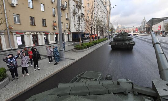 Russia WWII Victory Parade Rehearsal