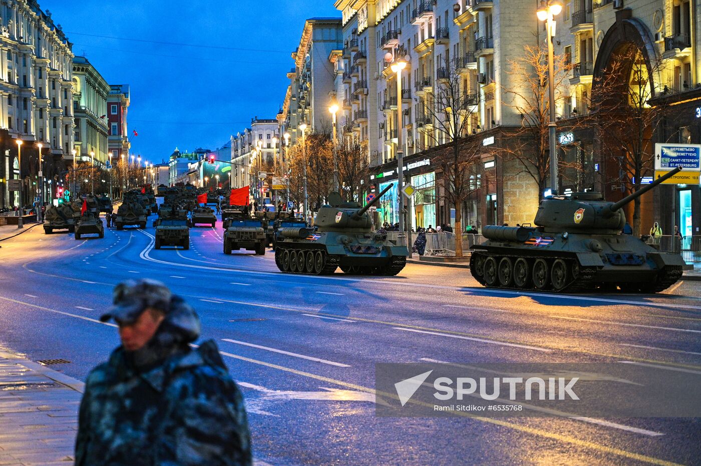 Russia WWII Victory Parade Rehearsal