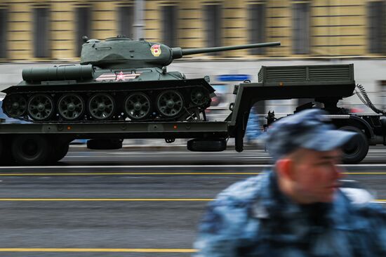 Russia WWII Victory Parade Rehearsal