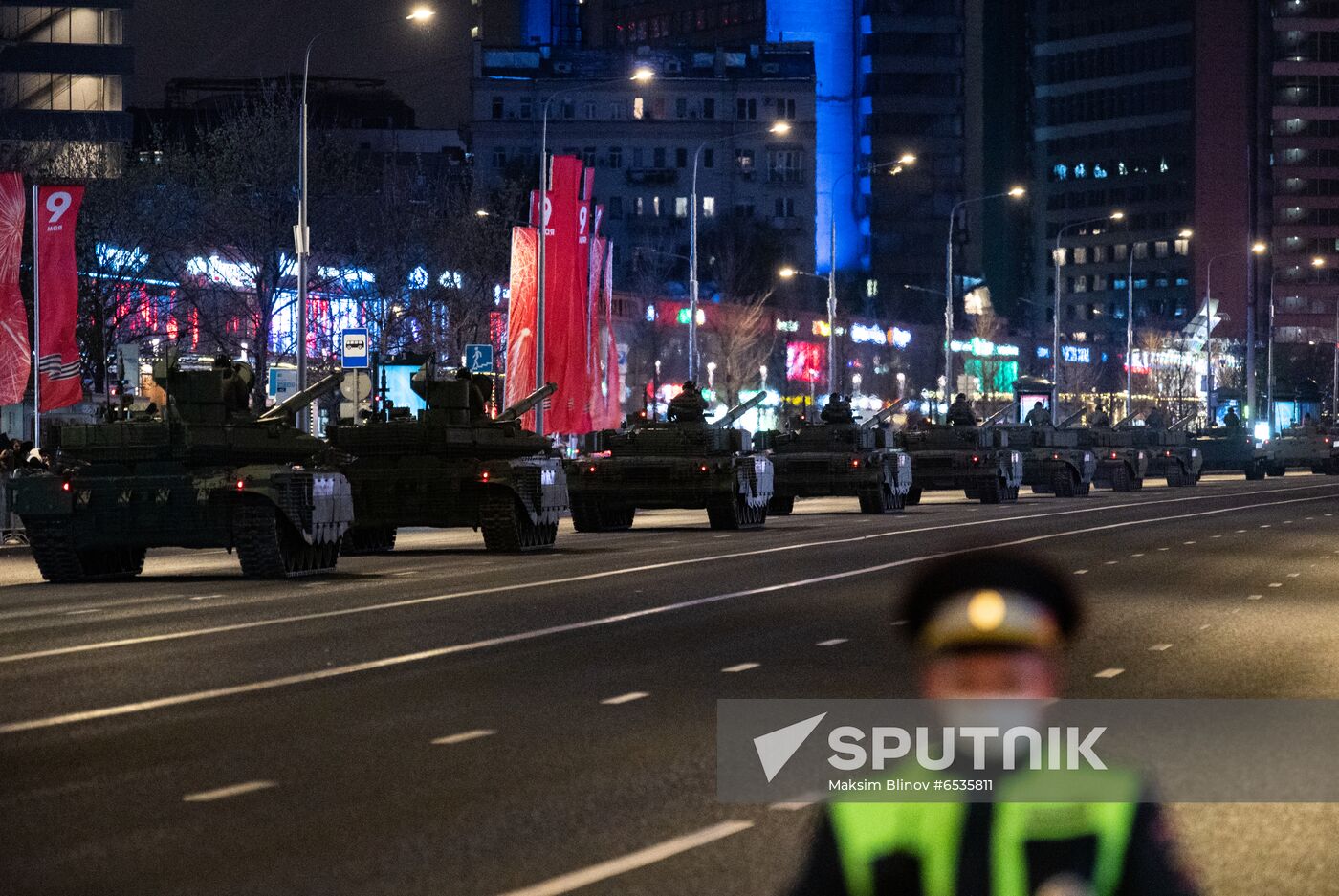 Russia WWII Victory Parade Rehearsal