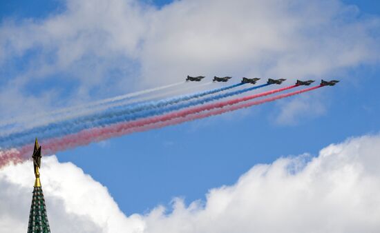 Russia WWII Victory Parade Rehearsal