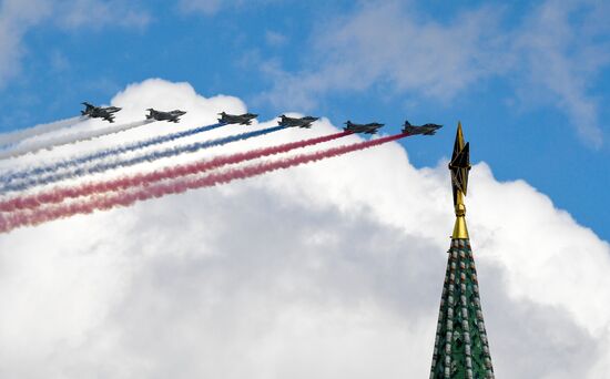 Russia WWII Victory Parade Rehearsal
