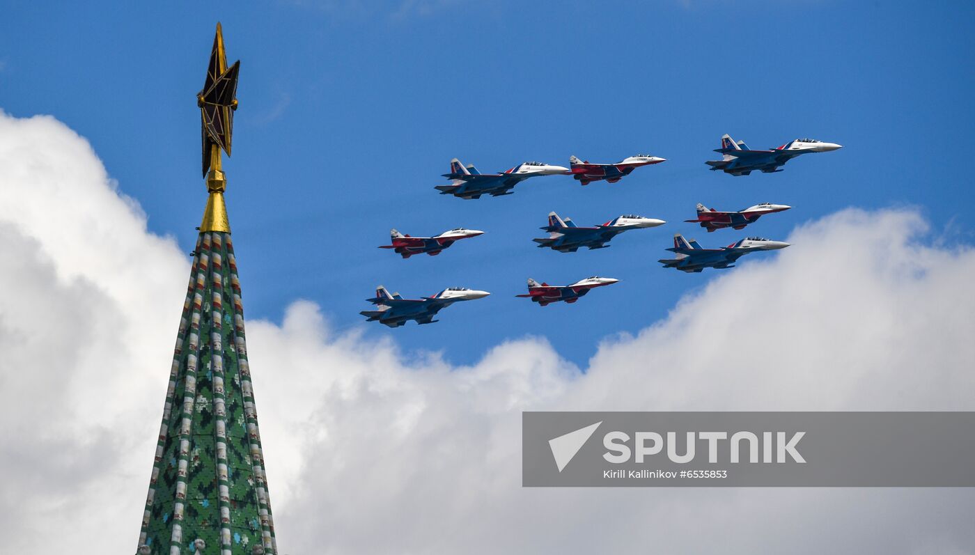 Russia WWII Victory Parade Rehearsal