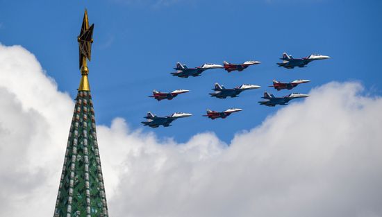 Russia WWII Victory Parade Rehearsal