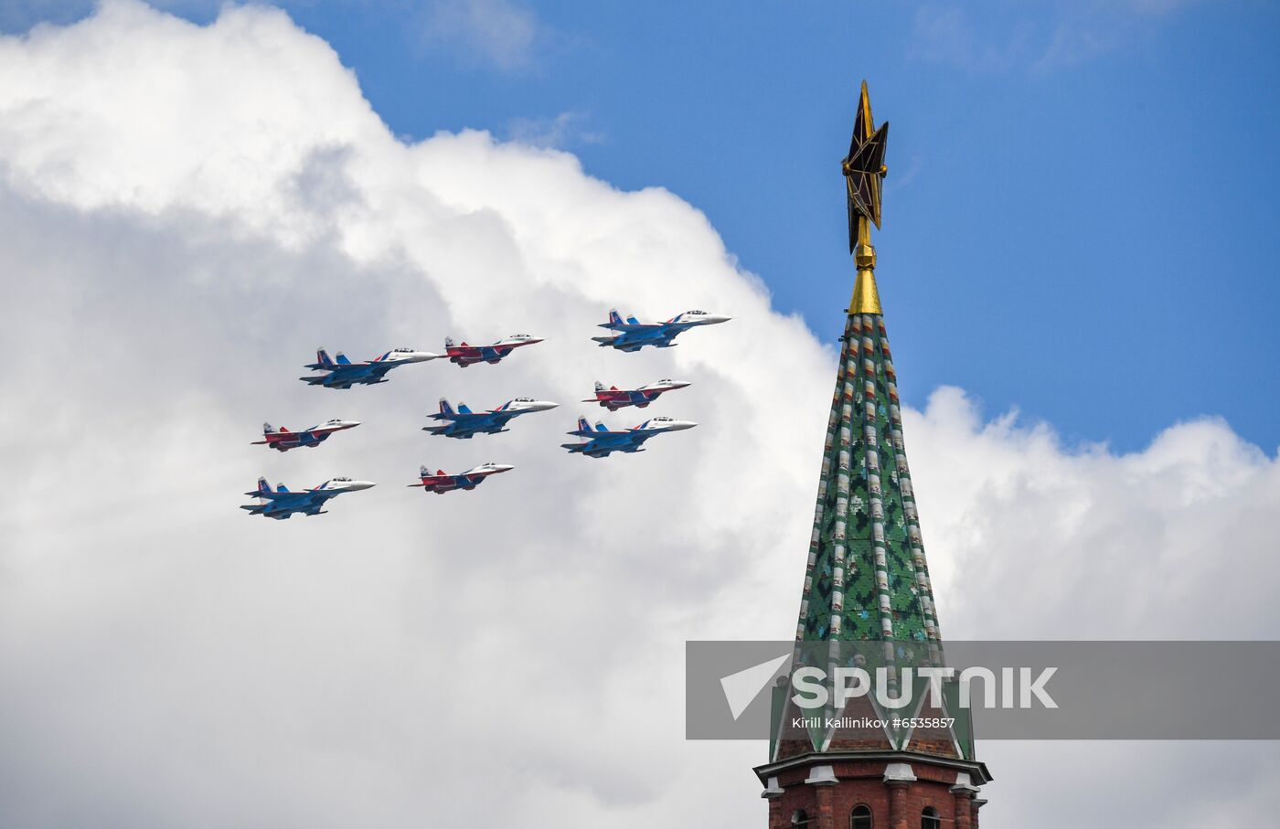 Russia WWII Victory Parade Rehearsal