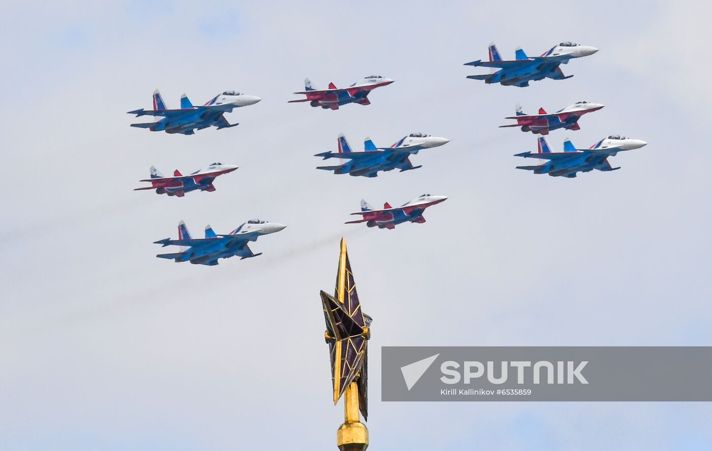 Russia WWII Victory Parade Rehearsal