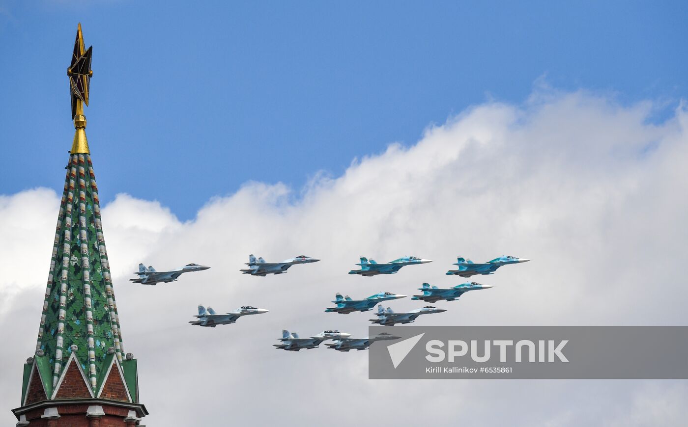 Russia WWII Victory Parade Rehearsal