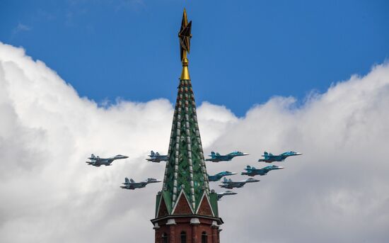 Russia WWII Victory Parade Rehearsal