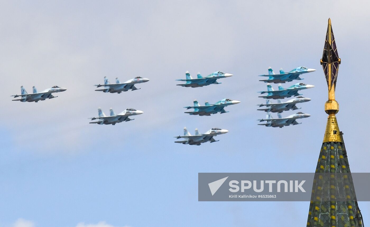 Russia WWII Victory Parade Rehearsal