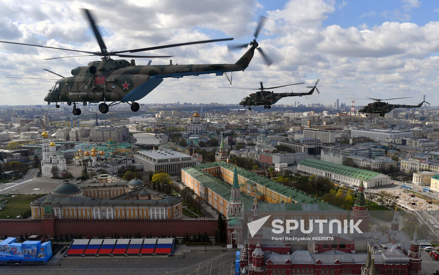 Russia WWII Victory Parade Rehearsal
