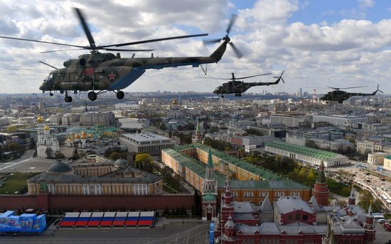 Russia WWII Victory Parade Rehearsal