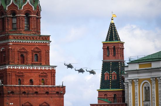Russia WWII Victory Parade Rehearsal