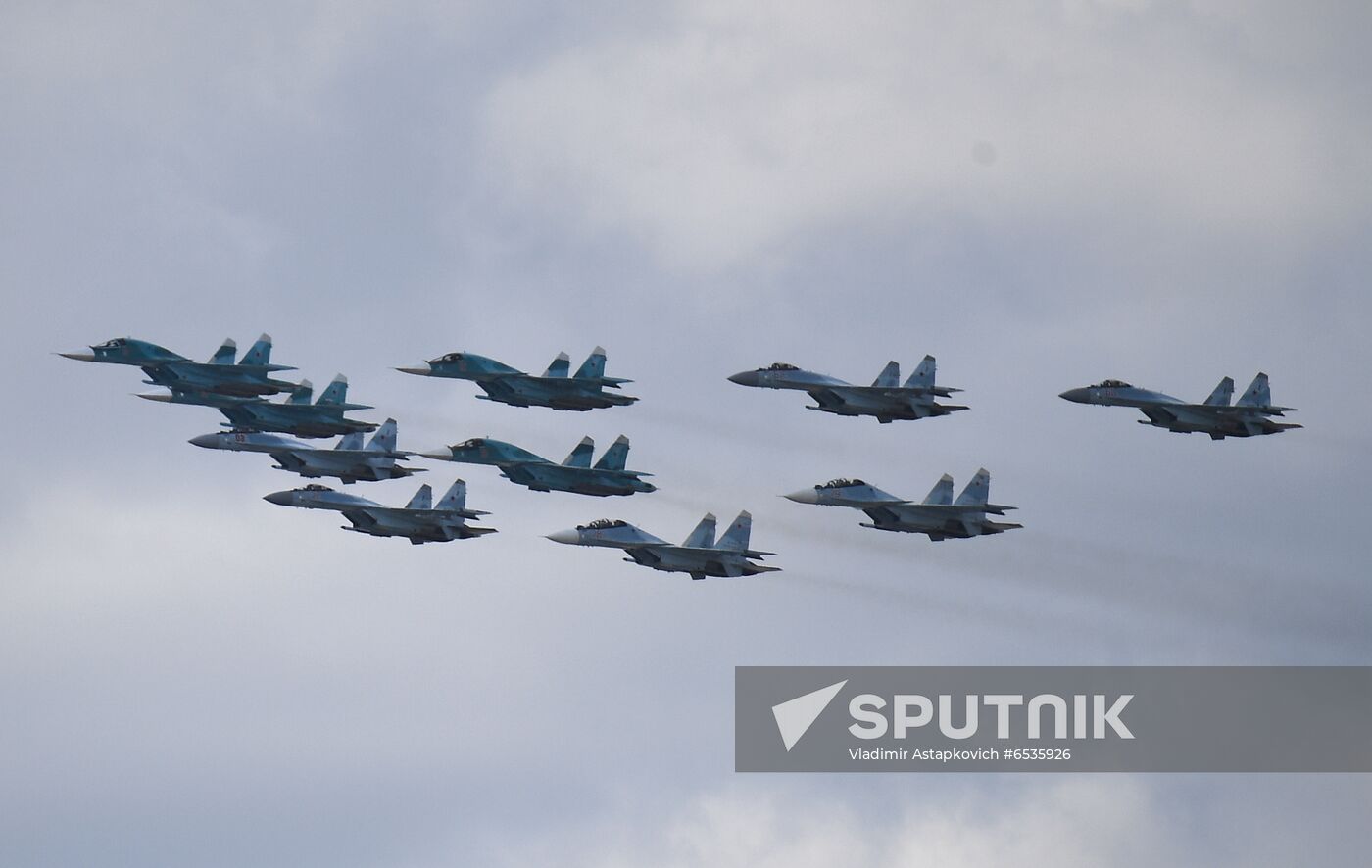 Russia WWII Victory Parade Rehearsal