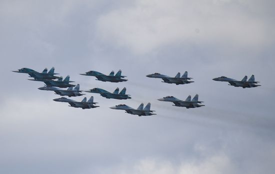 Russia WWII Victory Parade Rehearsal