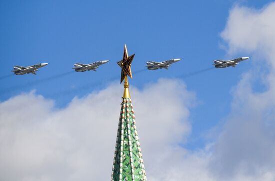 Russia WWII Victory Parade Rehearsal