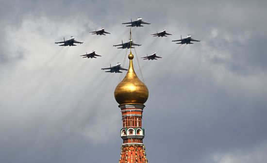 Russia WWII Victory Parade Rehearsal