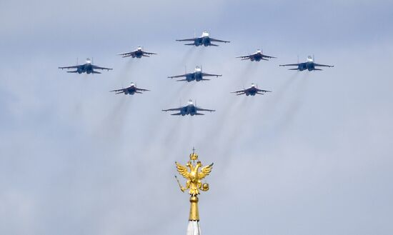 Russia WWII Victory Parade Rehearsal