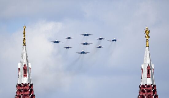 Russia WWII Victory Parade Rehearsal