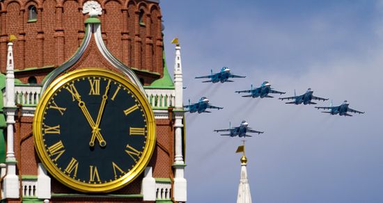 Russia WWII Victory Parade Rehearsal