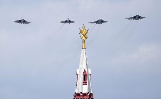 Russia WWII Victory Parade Rehearsal
