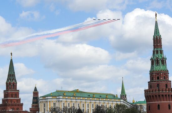 Russia WWII Victory Parade Rehearsal