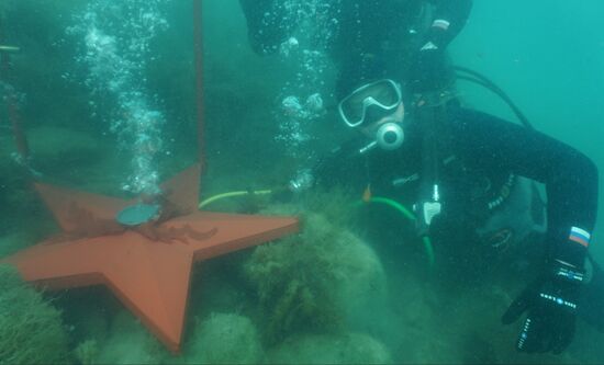 Russia Divers Victory Day Event