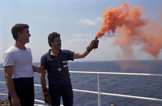 Soviet-Syrian crew of Soyuz TM-3
