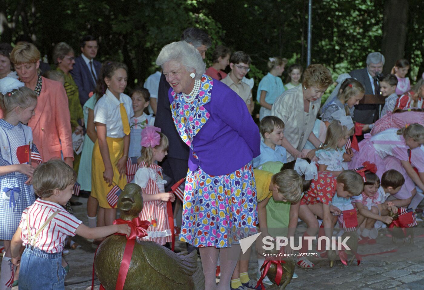 US President George W. Bush visits USSR