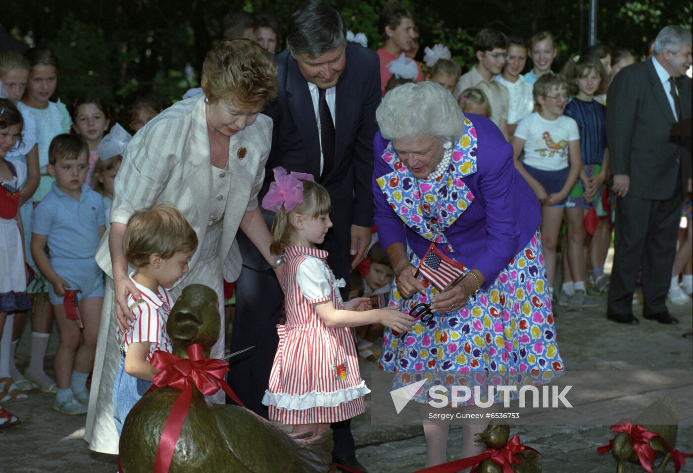US President George W. Bush visits USSR