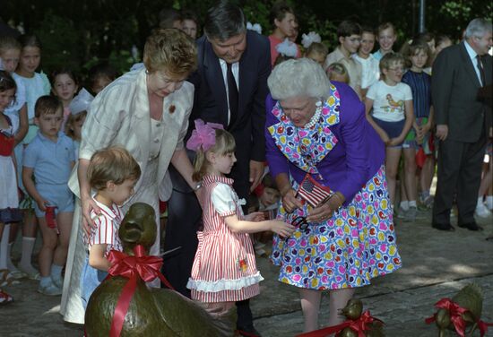 US President George W. Bush visits USSR