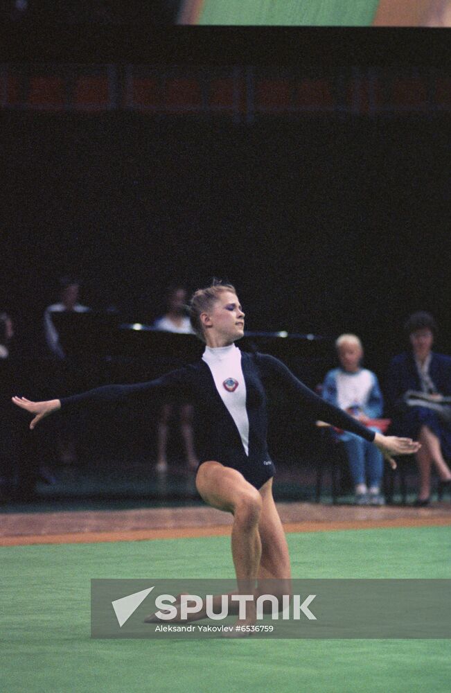 Soviet gymnast Oksana Kostina