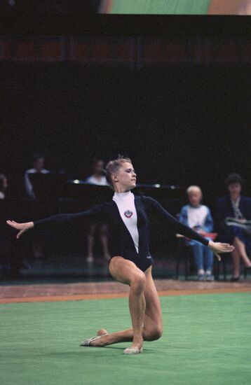 Soviet gymnast Oksana Kostina