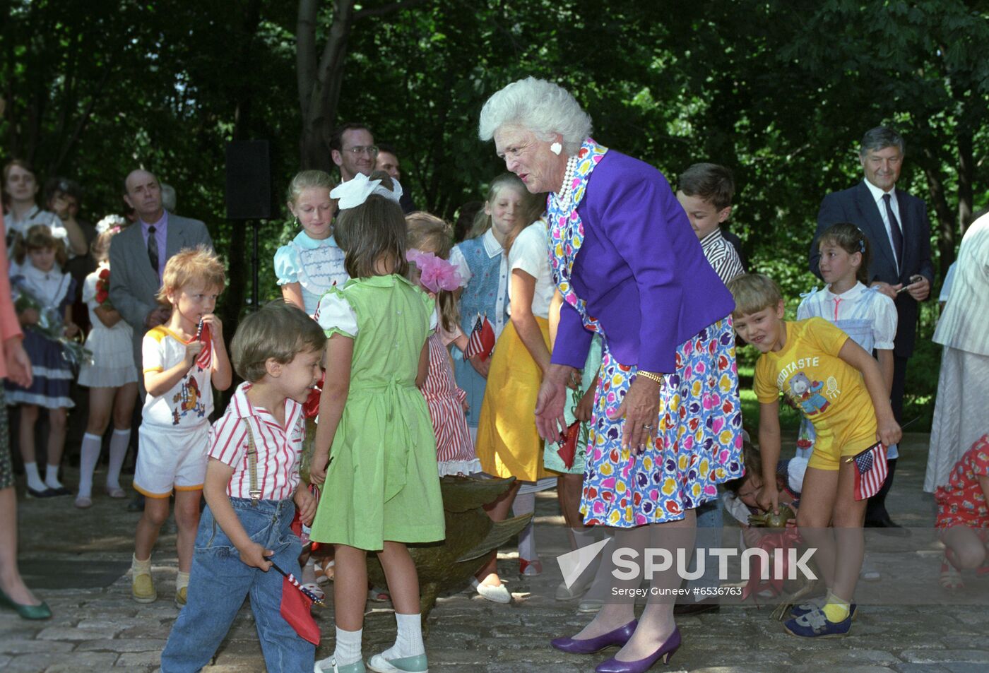 US President George W. Bush visits USSR