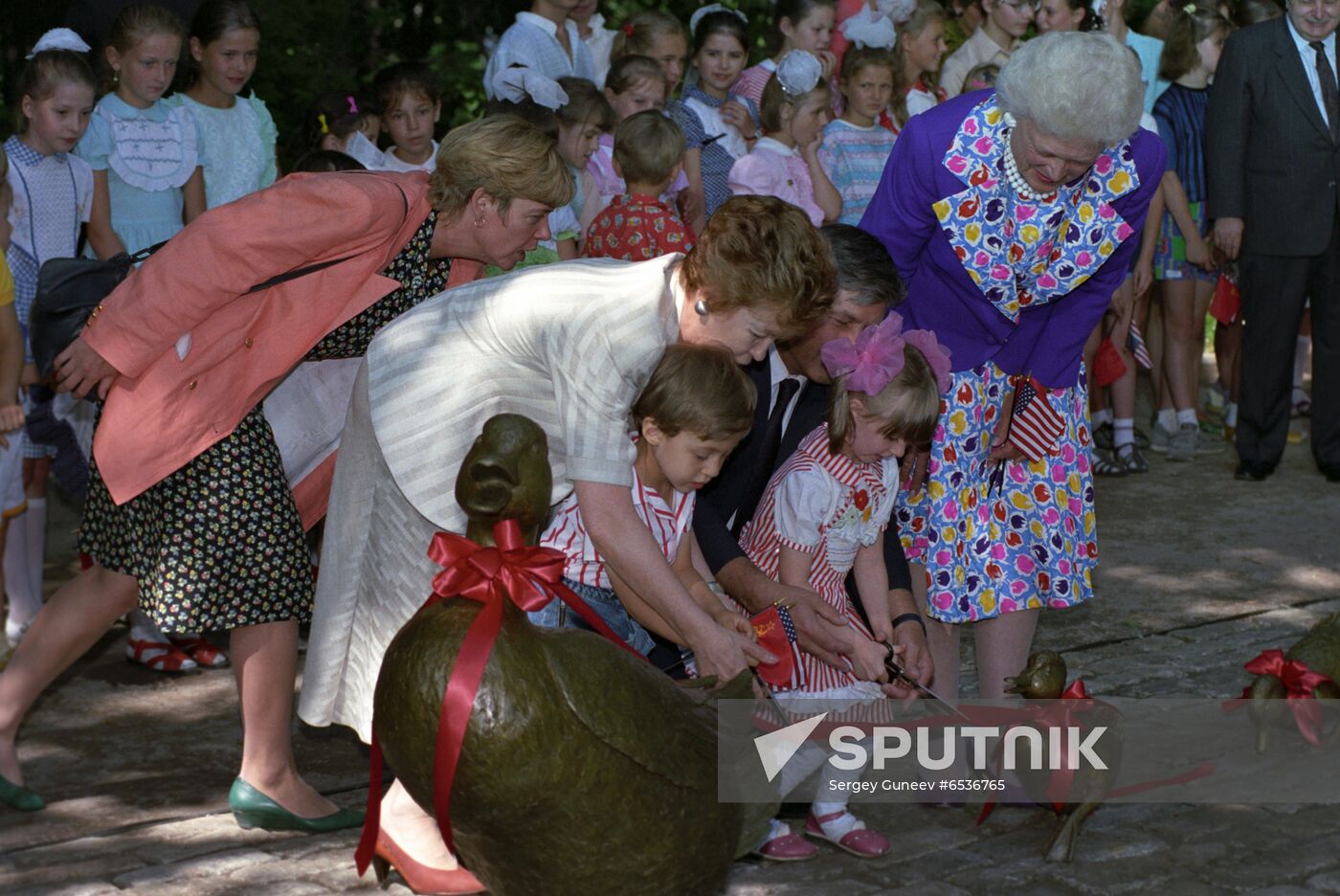 US President George W. Bush visits USSR