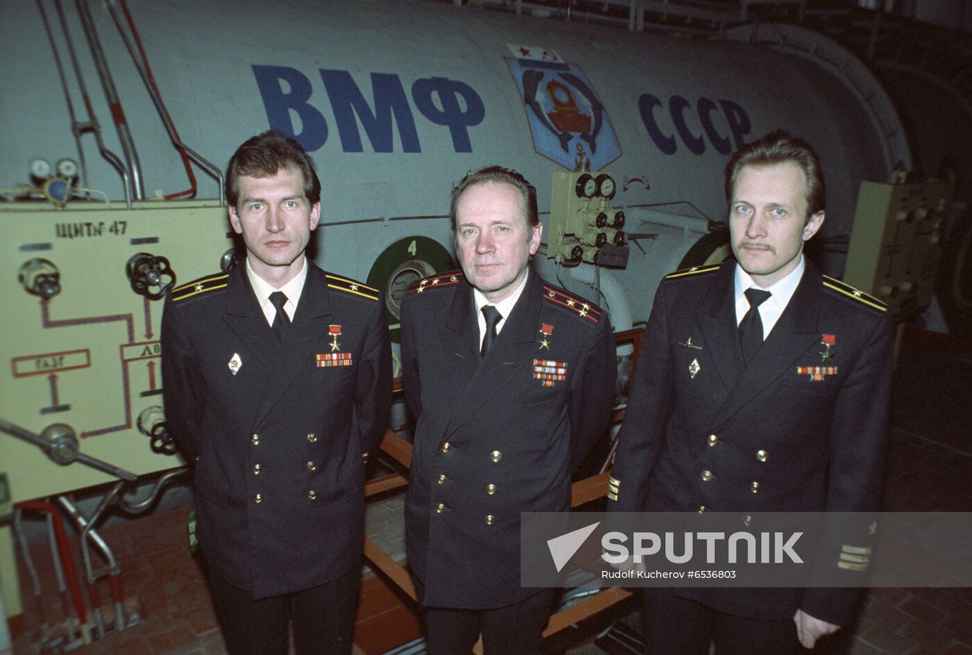 Officers Leonid Solodkov, Valentin Semko, and Alexander Vatagin