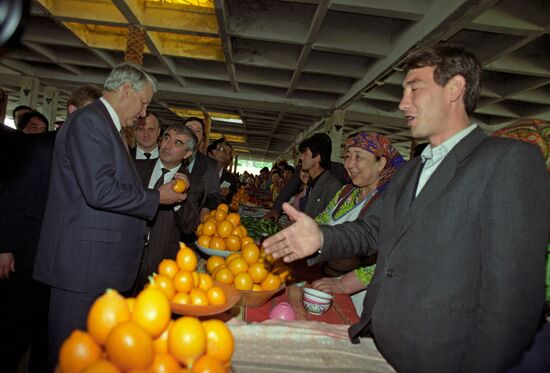Boris Yeltsin's visit to Uzbekistan