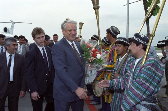 Boris Yeltsin's visit to Uzbekistan